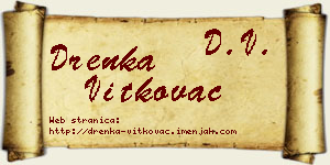 Drenka Vitkovac vizit kartica